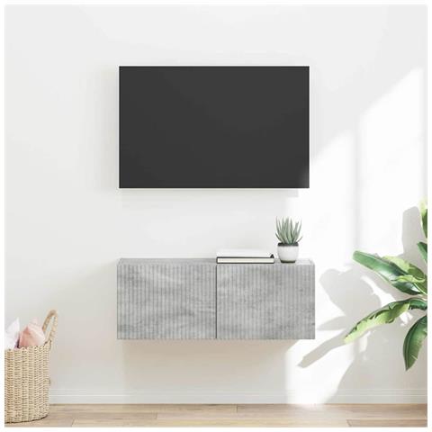 Mobile TV da parete Calcestruzzo 60 x 31 x 29.5 cm - Foto 2