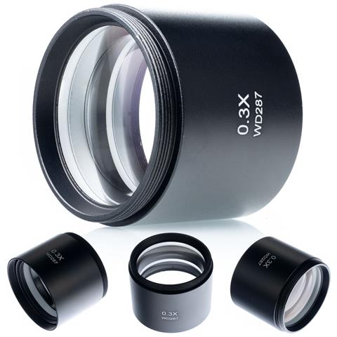 Lente Per Microscopio Stereoscopico 0,3x - Alta Qualità, Distanza Di Lavoro 287mm | Filettatura 48mm | Compatibile Con Modelli Moon Pro, Andromeda Pro, Pavo Pro, Neptune Pro, Jupiter Pro - Foto 1