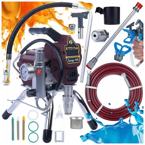 Zenthril Surge Wf Set - Pompa A Pistone 1800w, 20 Mpa, 2l /min | Lancia 50 Cm, Filtri 30/60/100 | Verniciatura Professionale - Foto 1