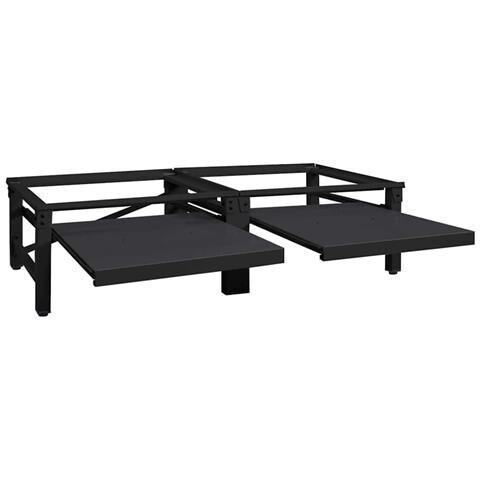 Pedestallo per Lavatrice 2 pcs Nero 124,5 x 61,5 x 32,5 cm - Foto 2