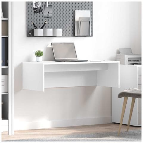 Scrivania a parete Bianco 100 x 45 x 30 cm Legno multistrato - Foto 2