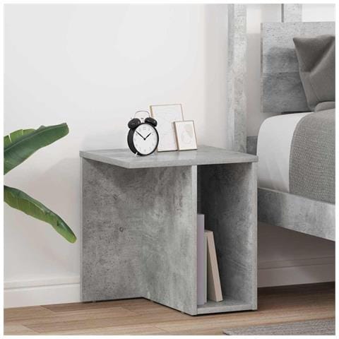 Tavolino 2 pcs Grigio cemento 37 x 32 x 40 cm Legno multistrato - Foto 2