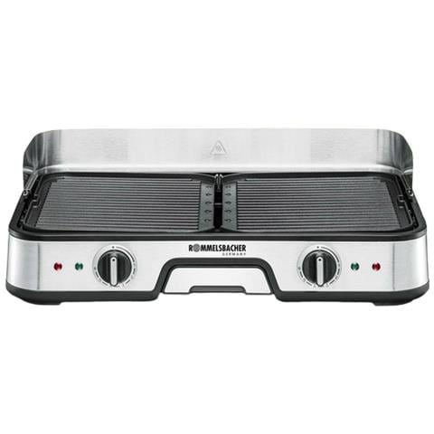 BBQ 2025 griglia di cottura elettrica Libera installazione 2000 W Nero, Acciaio inox - Foto 1