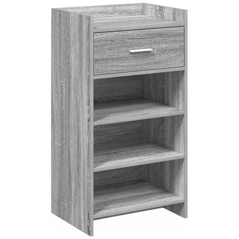 Mobile per scarpe con cassetto Sonoma grigio 48 x 36 x 92 cm - Foto 1
