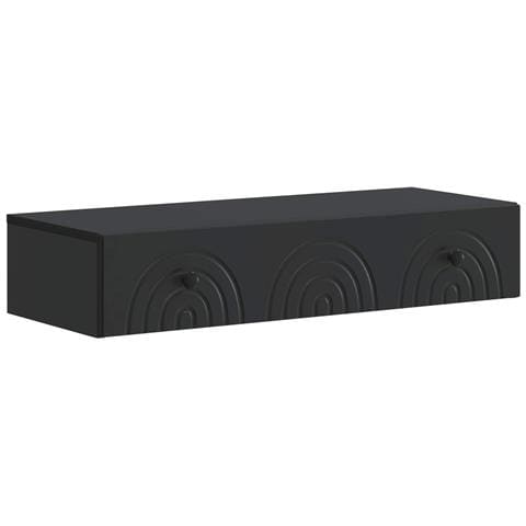 Tavolino da Parete Laterale Nero 87,5 x 34,5 x 17 cm - Foto 1