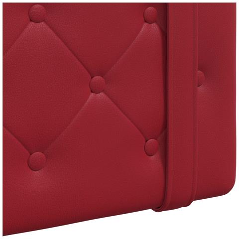 Testiera sospesa Con luce LED Rosso Vino Similpelle - Foto 9
