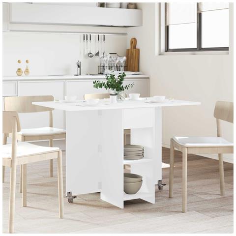Tavolo da Pranzo 115 x 70 x 75 cm Legno ingegnerizzato Bianco - Foto 2
