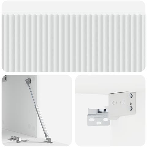 Mobile Porta TV da Muro Bianco 98 x 31 x 30 cm - Foto 9