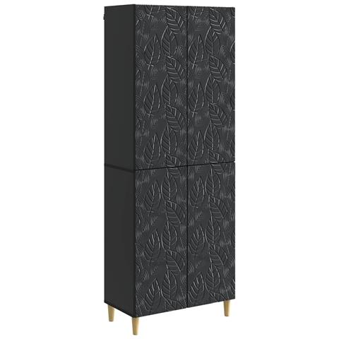 Set di armadi 2 pcs Nero Legno ingegnerizzato - Foto 1