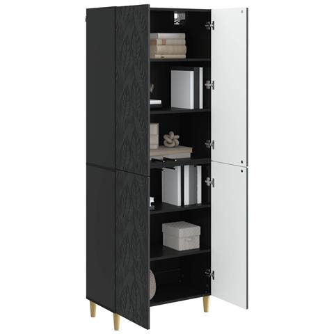 Set di armadi 2 pcs Nero Legno ingegnerizzato - Foto 2