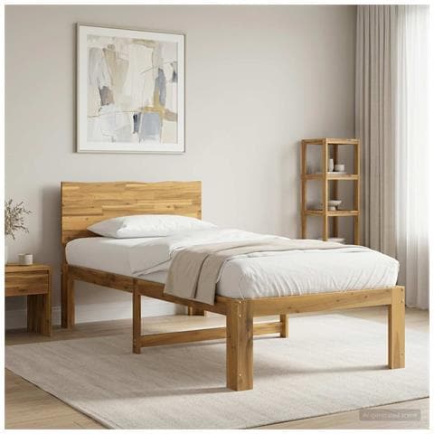 Letto Singolo con Testiera ROSTOCK Bianco 75 x 190 cm - Foto 2