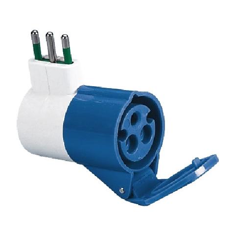 Adattatore di sistema a pattina per spina e presa 220 Volt 2P piu' T16A - Foto 1