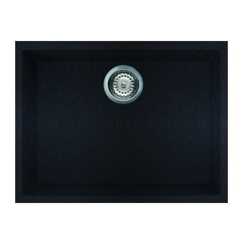 Lavello Quadra 110 Keratek Plus Sottotop 58x44 cm 1 vasca Colore Nero Assoluto 86 - Foto 1