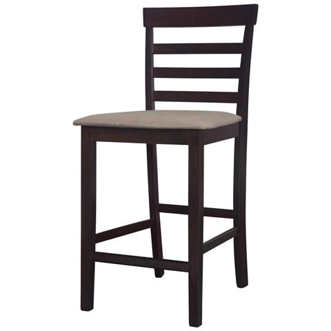 Set 2 Pz Sedia Da Bar In Legno Marrone E Beige - Foto 8