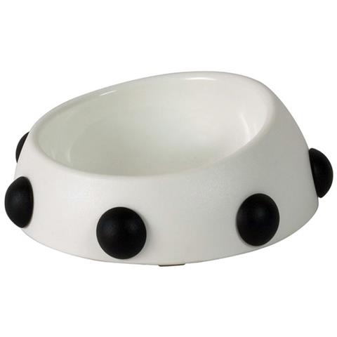 Ciotola Boss Nano 160 Ml United Pets Bianca Con Borchie Nere - Foto 1