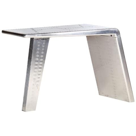 Scrivania Aviator Argento 112x50x76 Cm Metallo - Foto 1