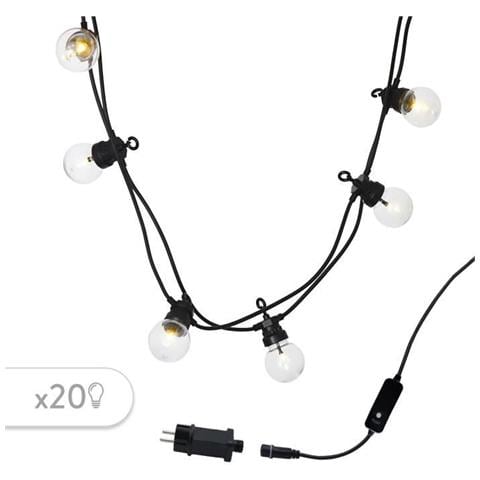 Lumijardin Ghirlanda 20 Lampadine A Led - Bianco Caldo - Partito Clearable - Foto 1