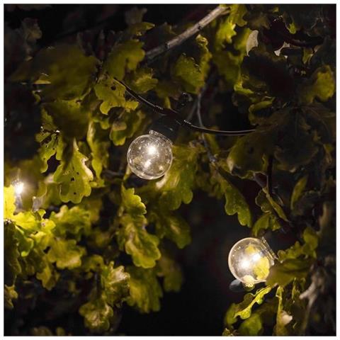 Lumijardin Ghirlanda 20 Lampadine A Led - Bianco Caldo - Partito Clearable - Foto 2