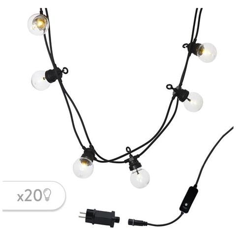 Lumijardin Ghirlanda 20 Lampadine A Led - Bianco Caldo - Partito Clearable - Foto 7