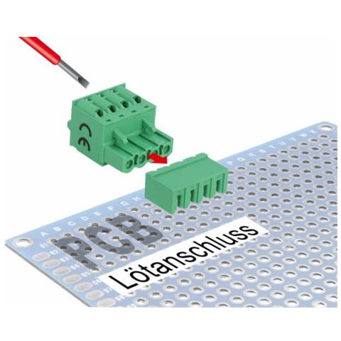 Terminalblock Set Fr Platine 4 Pin 5,08 Mm Rasterma Horizontal (66506)  - Foto 2