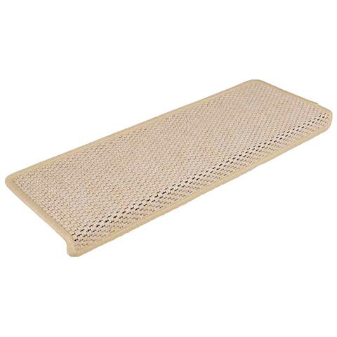 Tappeti Autoadesivi Scale Aspetto Sisal 15 pz 65x21x4 cm Crema - Foto 7