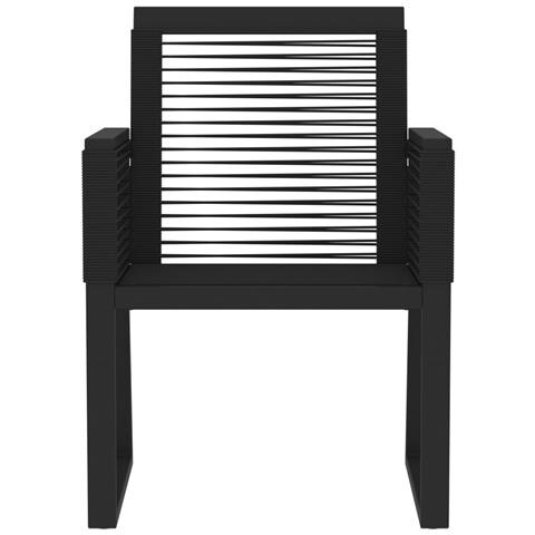 Set Mobili da Pranzo per Giardino 5 pz Nero - Foto 8