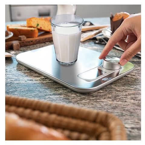 Bilancia Da Cucina 04143 Superficie Piana Rettangola Elettronica Grigio - Foto 1