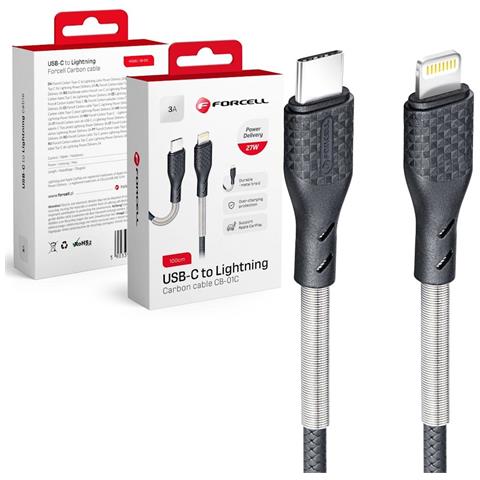 Cavo Type C A Iphone Lightning 8-pin Power Delivery Pd27w Cb-01c 1 Metro Nero - Foto 2