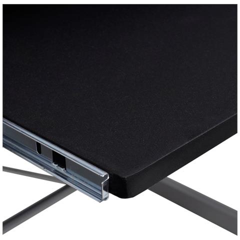 Scrivania Computer Angolare Nera 132x112x99cm Legno Multistrato - Foto 2