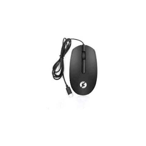 Ac-13b Silent Mouse Cablato Usb Type-c Con Adattatore Ad Usb-a Black - Foto 1