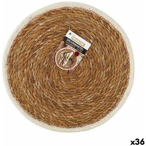 Sottopentola Privilege Alghe Marine Marrone Con Rifiniture Ø 25 Cm (36 Unità) - Foto 1