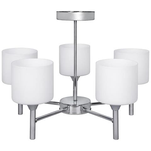 Lampadario Aje-mira 5p Bianco Argentato Metallo 40 W 47,5 X 34 X 47,5 Cm - Foto 1
