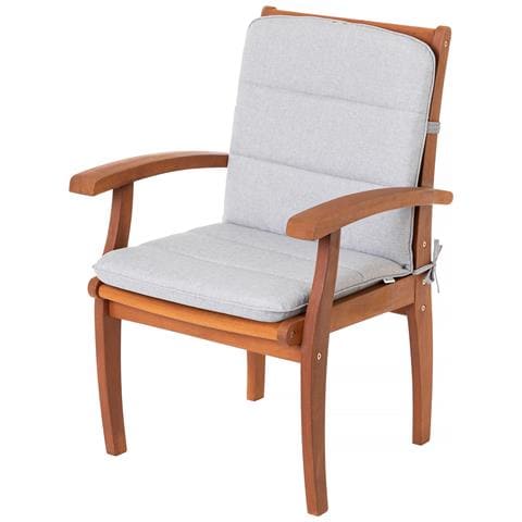 Cuscino Per Sedia Sc, Cuscino Imbottito Per Mobili Da Giardino, Cuscino Per Sedia Con Schienale Alto, Morbido Cuscino Per Sedia Da Giardino, Cuscino Reversibile, Resistente Cuscino Per Seduta - 102 Cm X 50 Cm - Beige - Foto 2