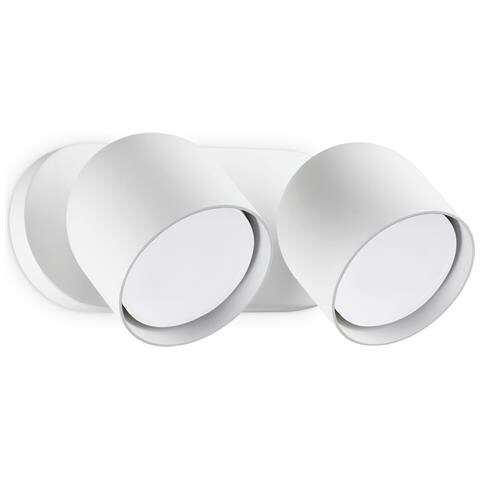 Applique Da Parete Contemporaneo Dodo Metallo Bianco 2 Luci Gx53 15w 3000k Ip20 - Foto 1