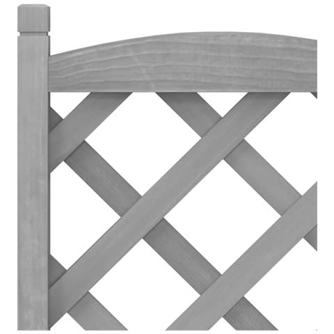 Fioriera con Traliccio Grigia in Legno Massello di Abete Dimensioni: 40 x 30 x 90 cm - Foto 2