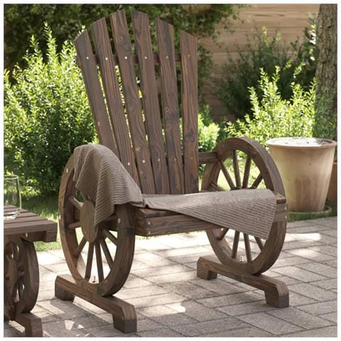 Sedia da Giardino Adirondack in Legno Massello di Abete - Foto 1