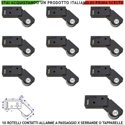 Rotello 10 Pezzi Contatti Antifurto Marroni Per Serranda Proteggono La Tapparella Contro Il Sollevamento Lo Switch Mos - Foto 1