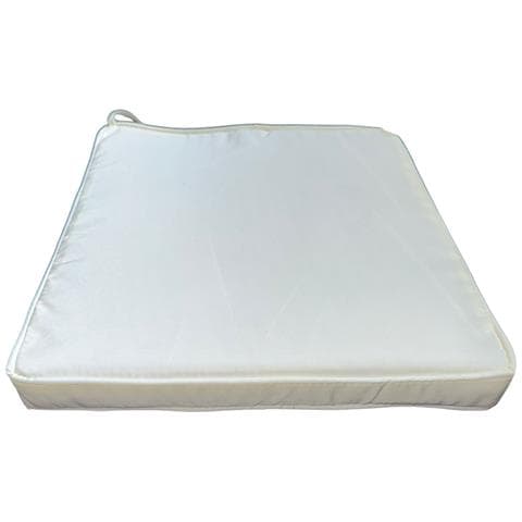 Cuscino Quadrato 40x40x5 Cm In Cotone Beige Sfoderabile Per Sedie Mango E Kiwi - Foto 2