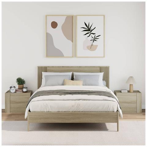 Comodini A Muro 2 Pz Rovere Sonoma 45x30x35 Cm - Foto 3