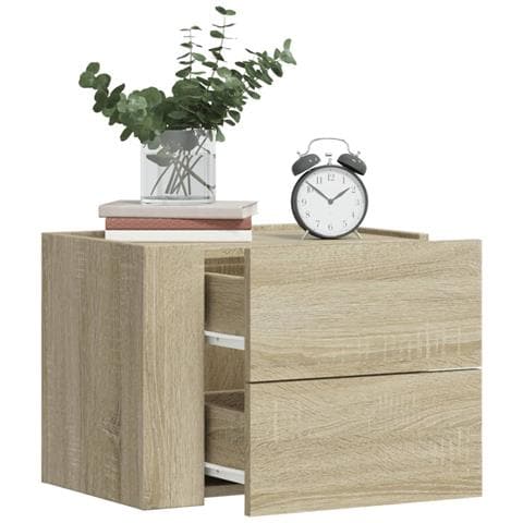 Comodini A Muro 2 Pz Rovere Sonoma 45x30x35 Cm - Foto 1