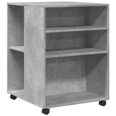 Tavolino Con Ruote Grigio Cemento 55x60x78 Cm In Truciolato - Foto 2