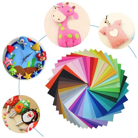 Pannello In Feltro Multicolore Fai-da-te Da 40 Pezzi Per Cucito E Patchwork Multicolor 30 X 20 X 0.1 Cm - Foto 1