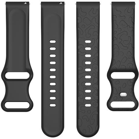 Cinturino In Silicone Da 18 Mm Per Garmin Forerunner 265s, Fossil Gen6, Huawei Honor Black - Foto 4