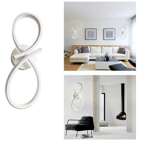 Applique Lampada Per Interno Moderna Da Parete Muro 12w Luce Calda Sj-091 - Foto 1