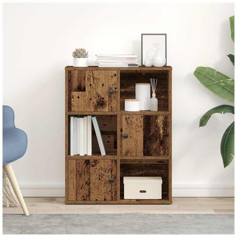 Libreria Legno Vecchio 60x24x76,5 Cm In Legno Multistrato - Foto 3