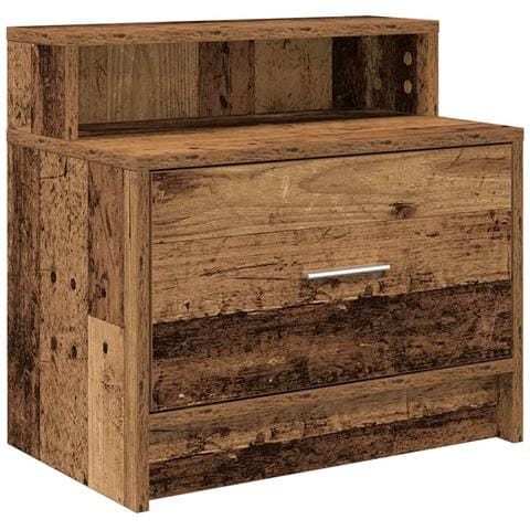 Comodino Con Cassetto Legno Antico 51x31x47 Cm - Foto 2