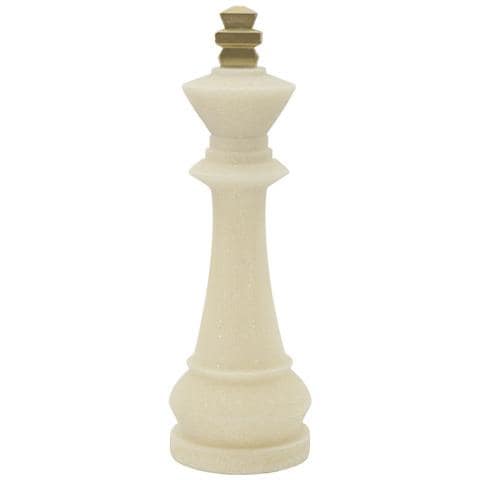 Scultura Scacchi 1 - Bianco - Poliresina - 13x13x41 Cm - Foto 1