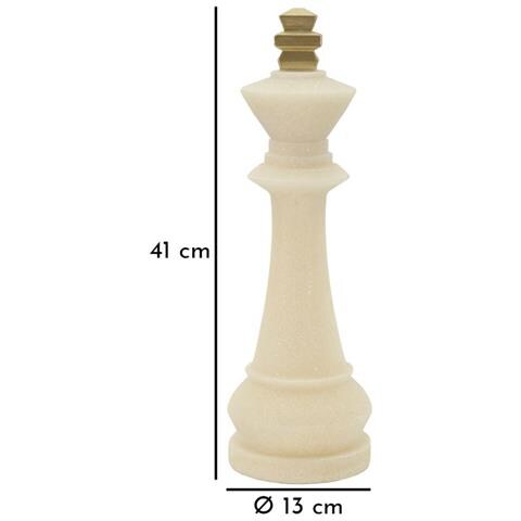 Scultura Scacchi 1 - Bianco - Poliresina - 13x13x41 Cm - Foto 7