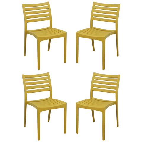 Zule - Set 4 Sedie Polipropilene Impilabile - Foto 1