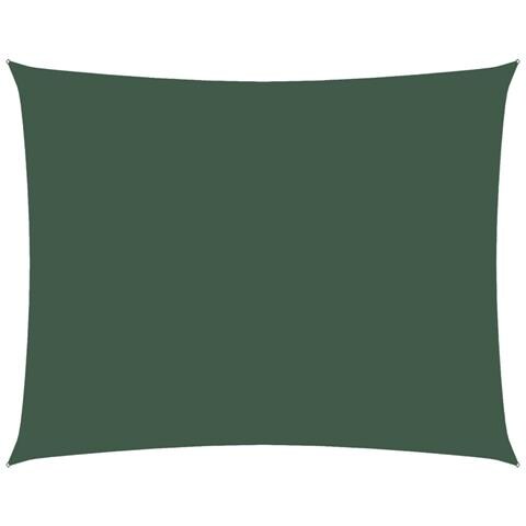 Parasole A Vela Oxford Rettangolare 2,5x3,5 M Verde Scuro - Foto 1